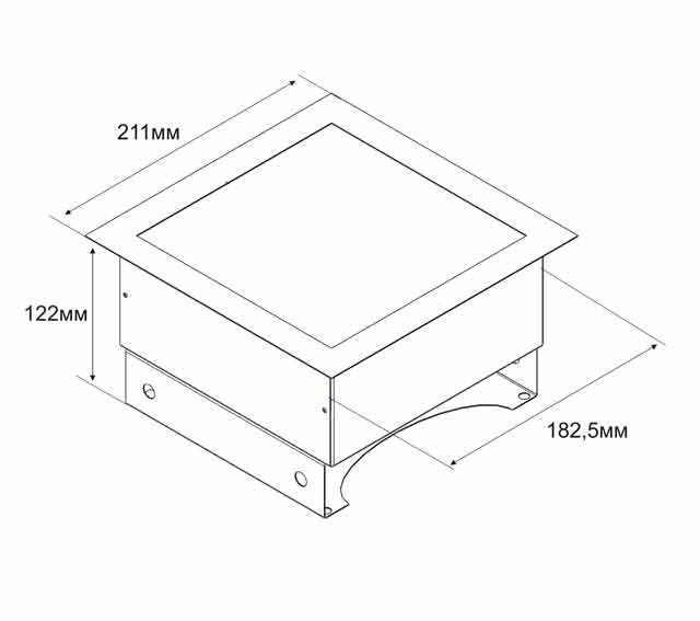 светильник для грильято 200х200 размеры