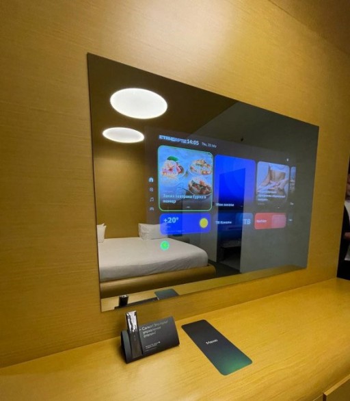 Телевизор встроенный за зеркало (EE MEDIA)